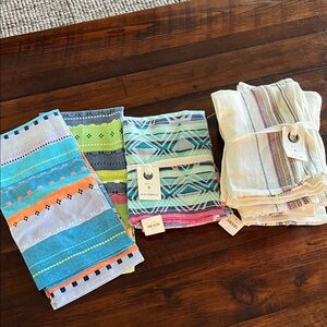 Anthropologie Multicolor Kitchen Towels Set